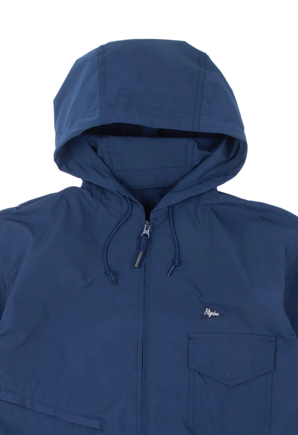 Pilgrim Surf   Supply Men's Russel Zip Parka - Navy Blue