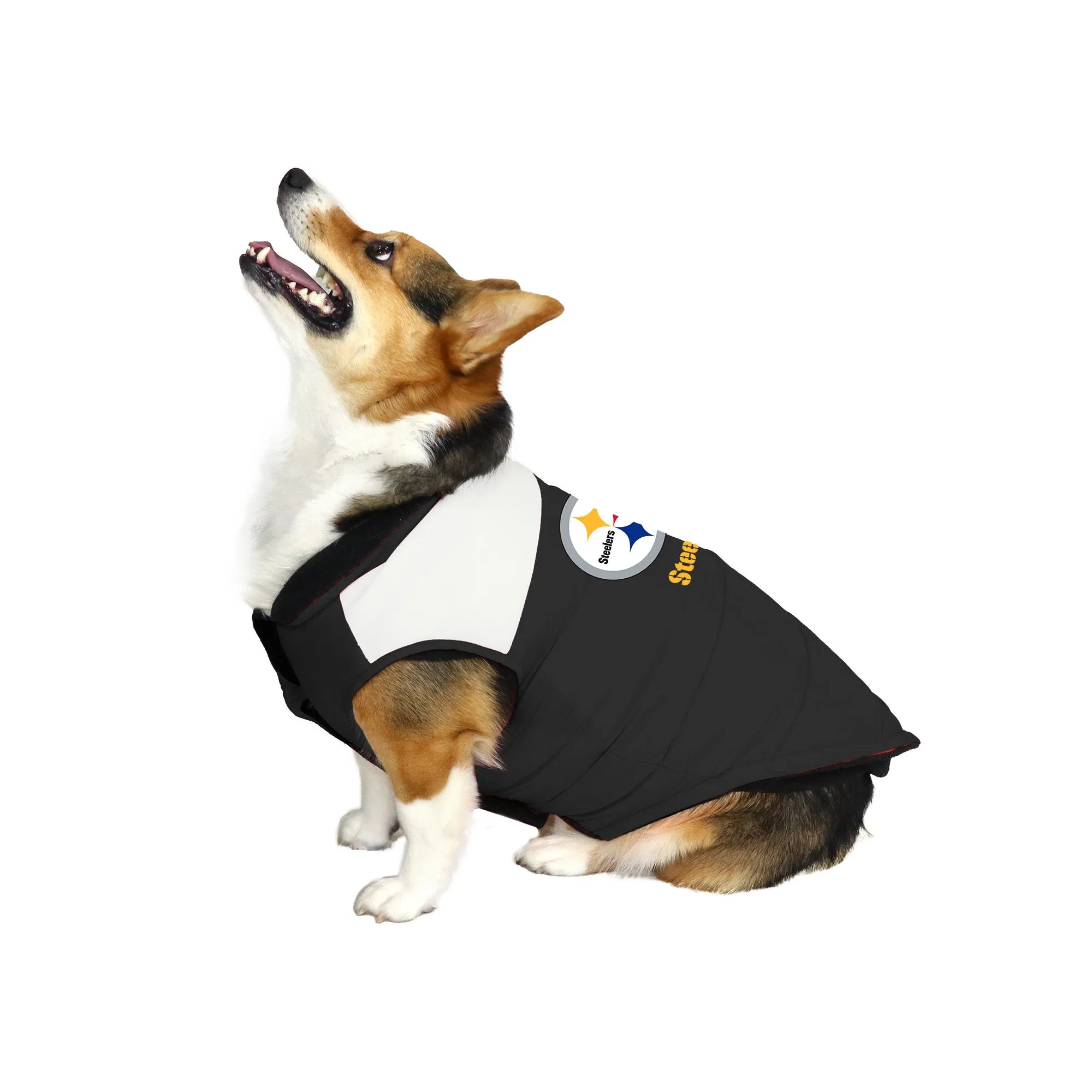 Pittsburgh Steelers Pet Parka Puff Vest