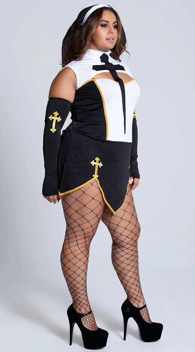 Plus Size Bad Habit Nun Costume