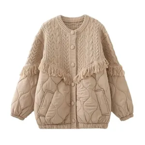 Pre Order:  Quilted Fringe Thick Jacket