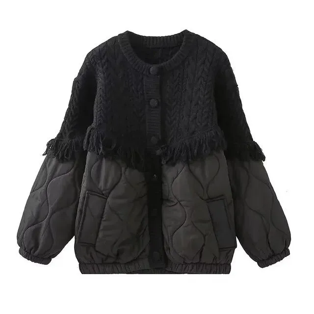 Pre Order:  Quilted Fringe Thick Jacket