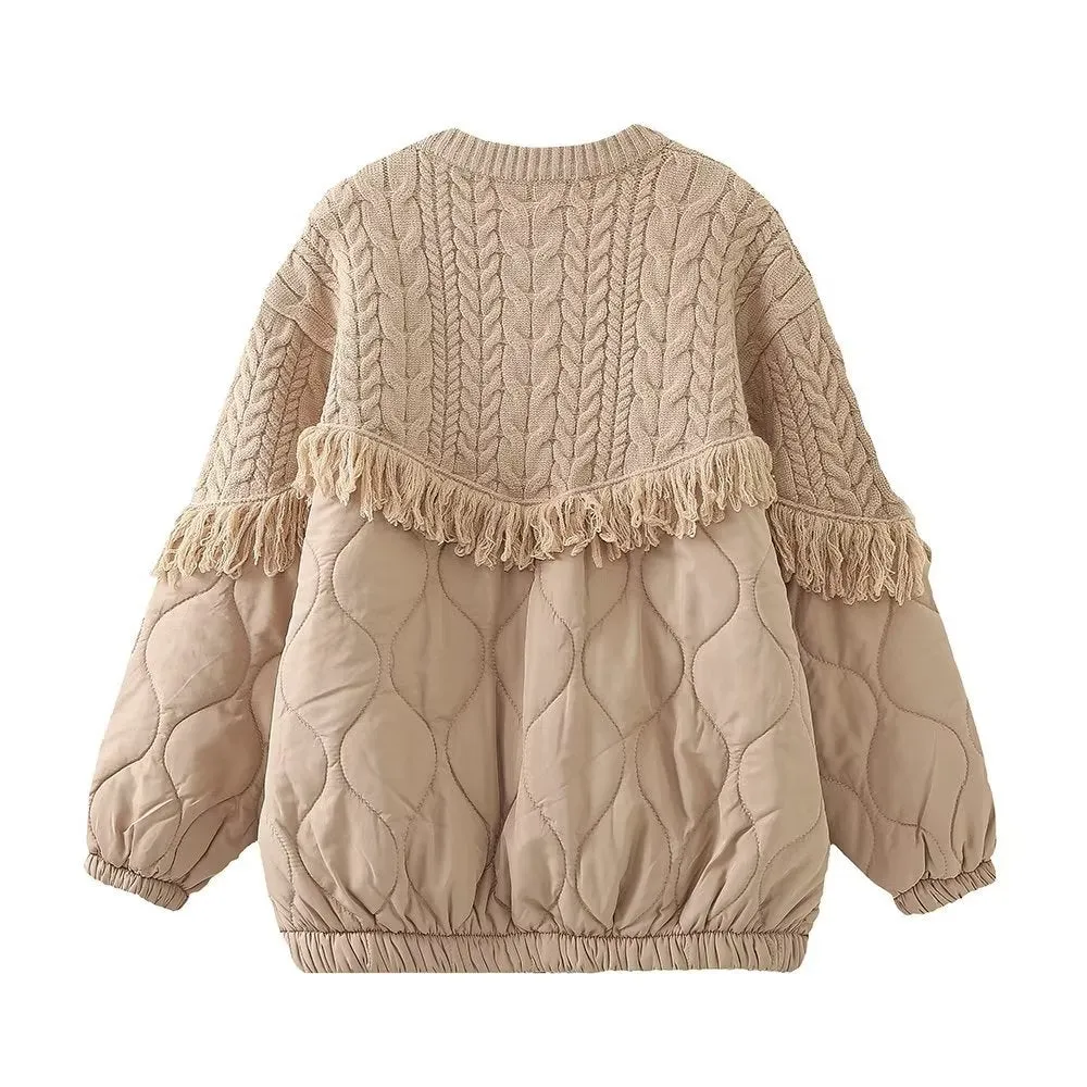 Pre Order:  Quilted Fringe Thick Jacket