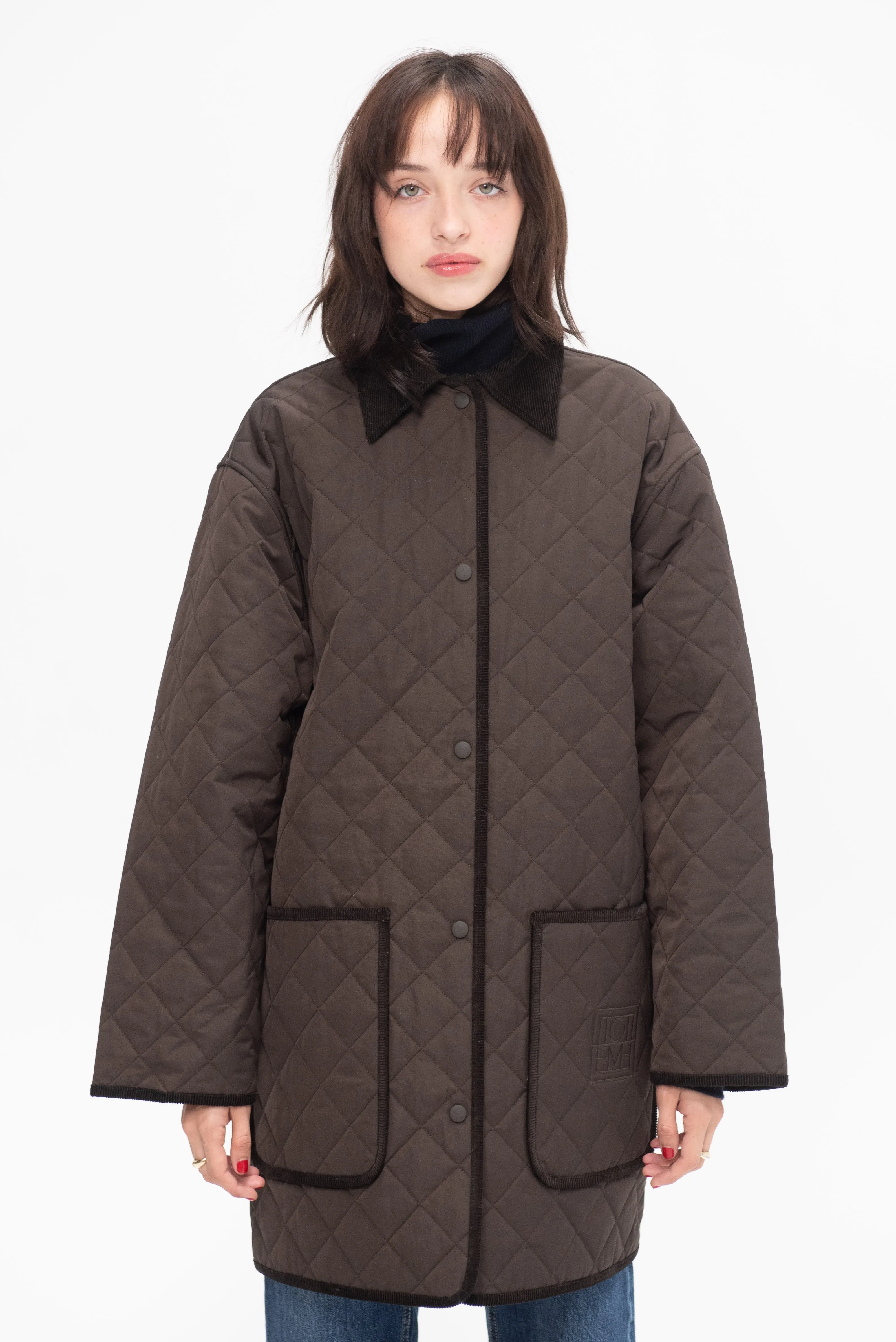 Quilted Barn Jacket, Espresso