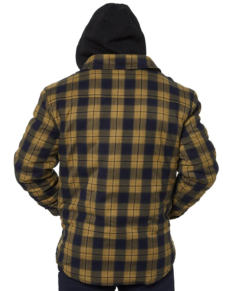 Quilted Flannel Jacket - Mustard