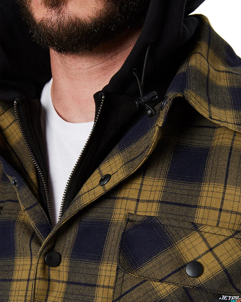 Quilted Flannel Jacket - Mustard