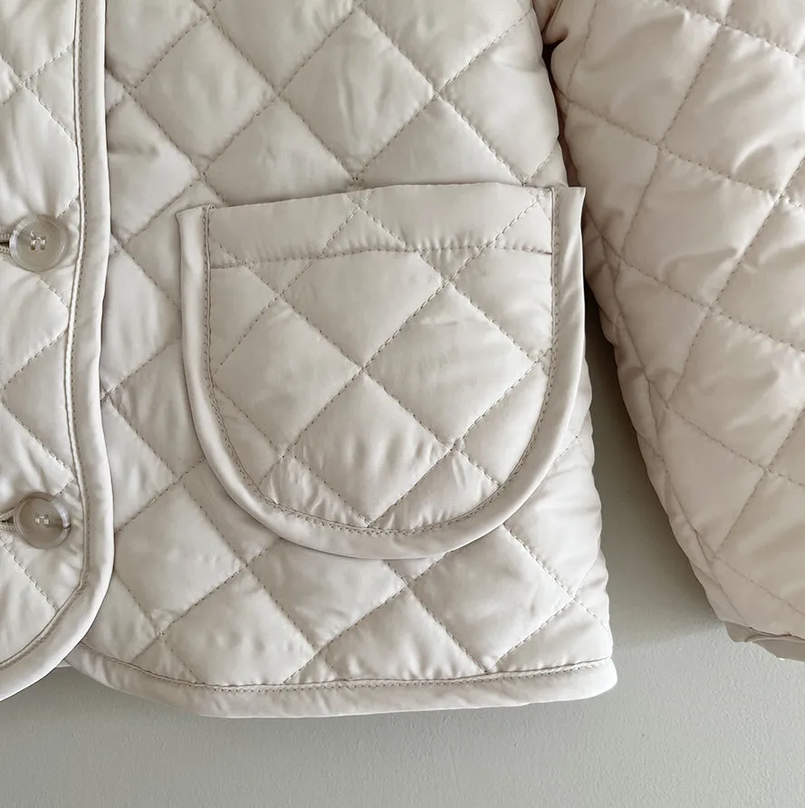 Quilted Puff Jacket _ Cream