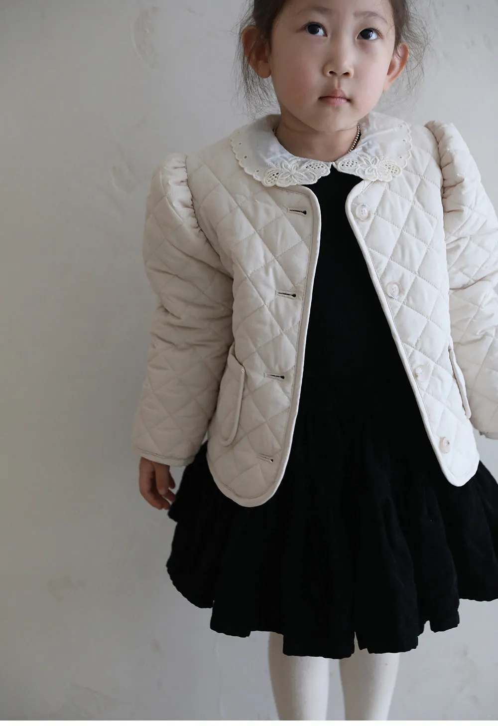 Quilted Puff Jacket _ Cream