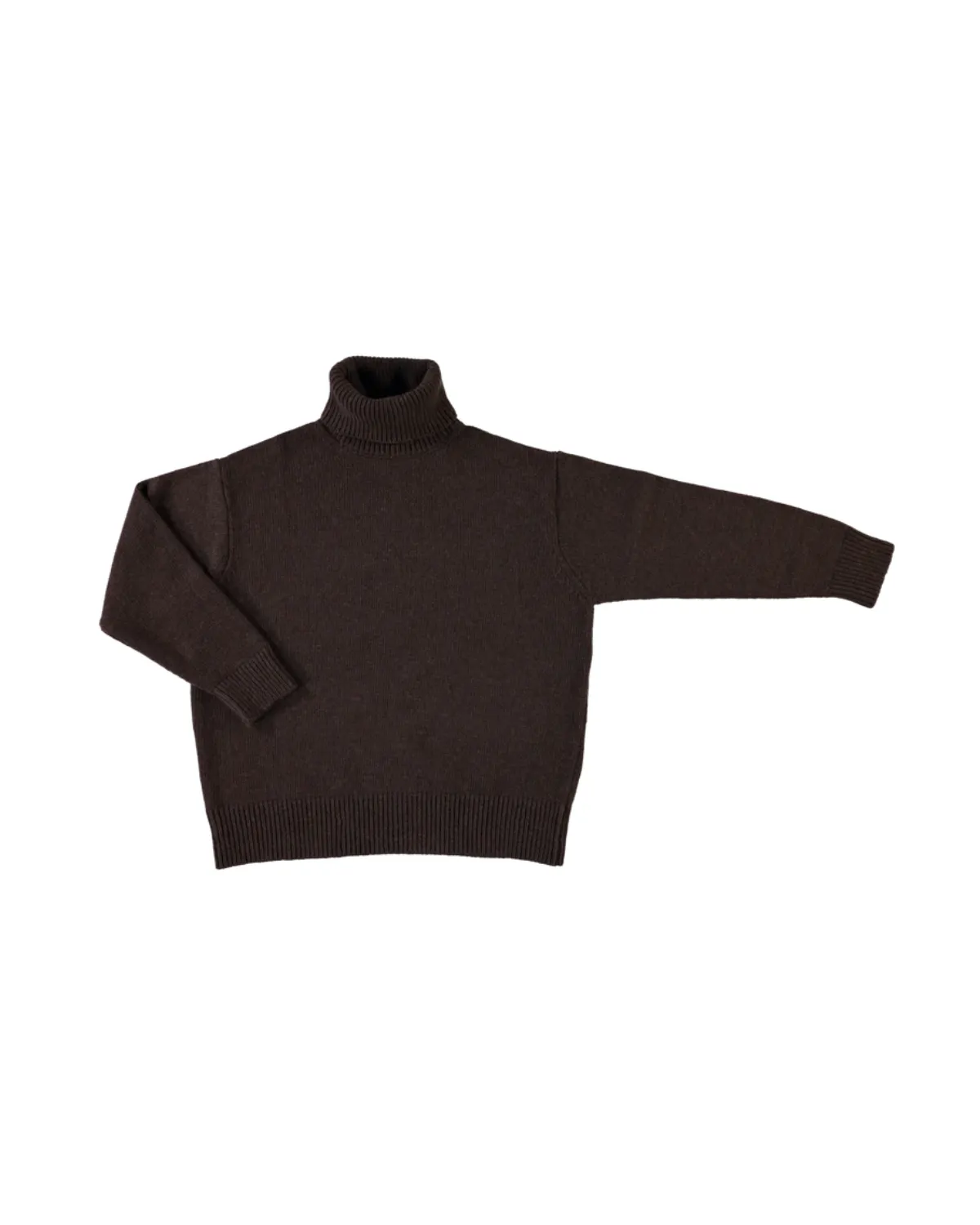 Recycled Wool Turtleneck Sweater <br>Poudre Organic