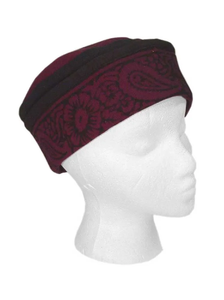 Reversible Heavy Cotton Blockprint Skull Cap