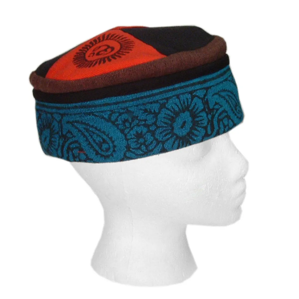 Reversible Heavy Cotton Blockprint Skull Cap