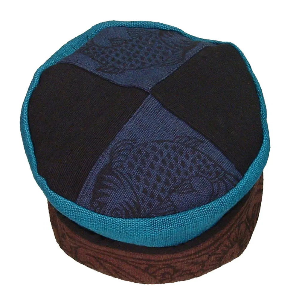 Reversible Heavy Cotton Blockprint Skull Cap