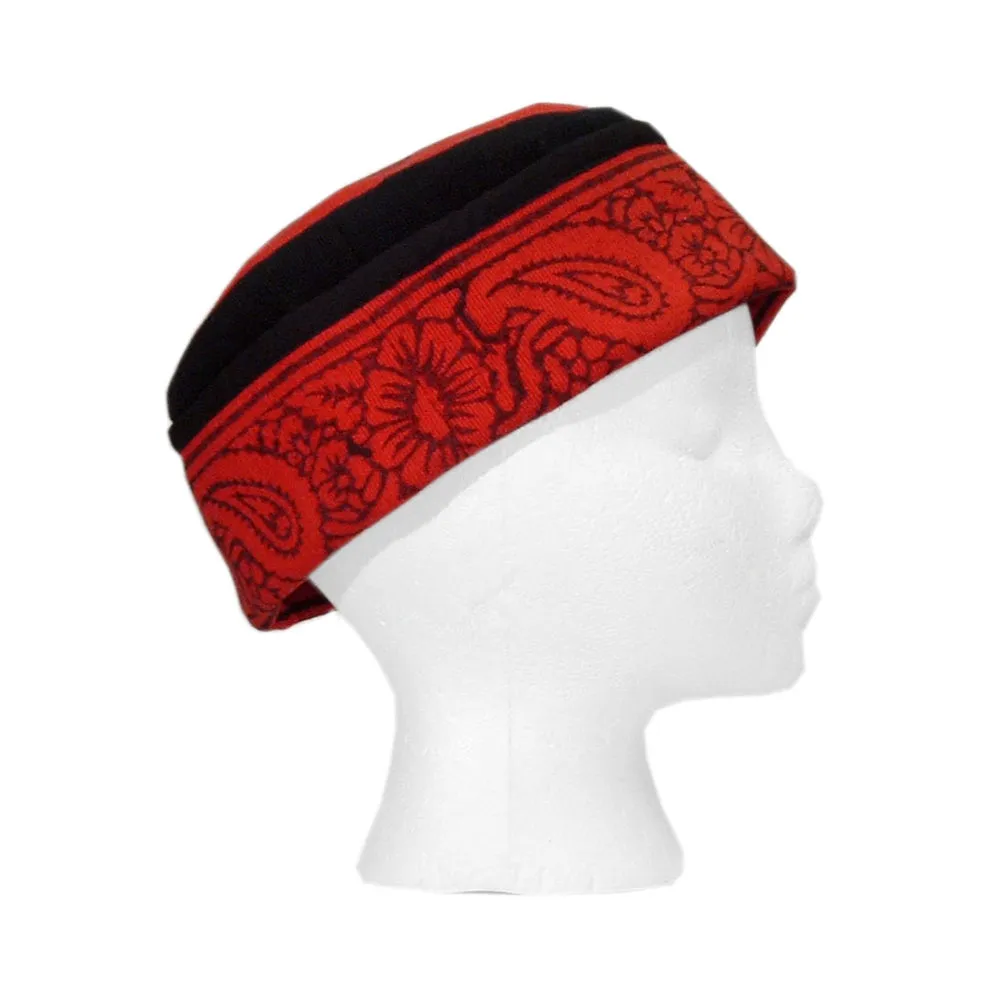 Reversible Heavy Cotton Blockprint Skull Cap