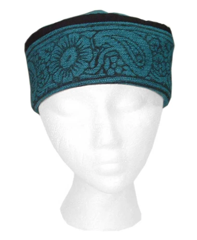 Reversible Heavy Cotton Blockprint Skull Cap