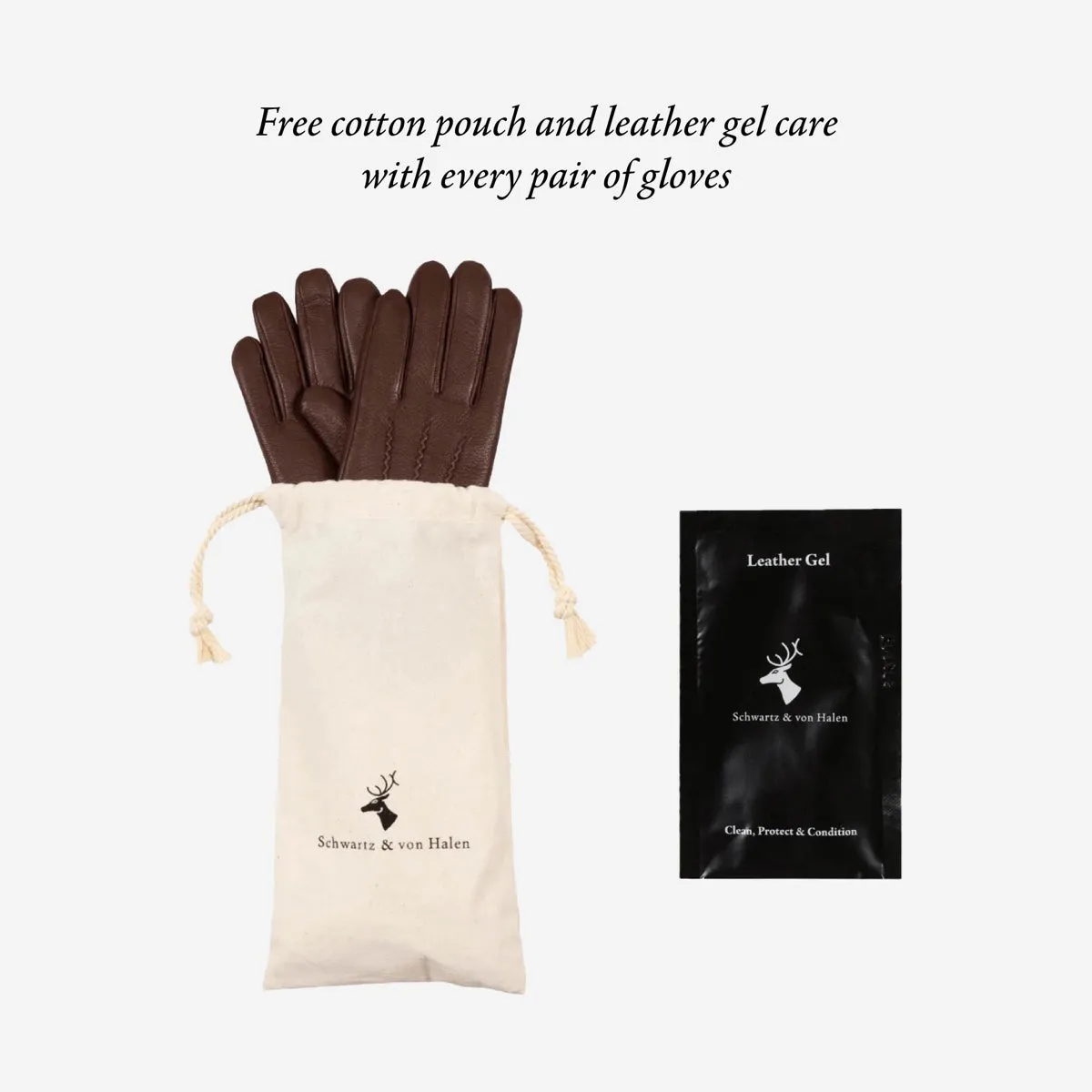 Robyn (black) – luxurious fingerless driving gloves made of American deerskin leather