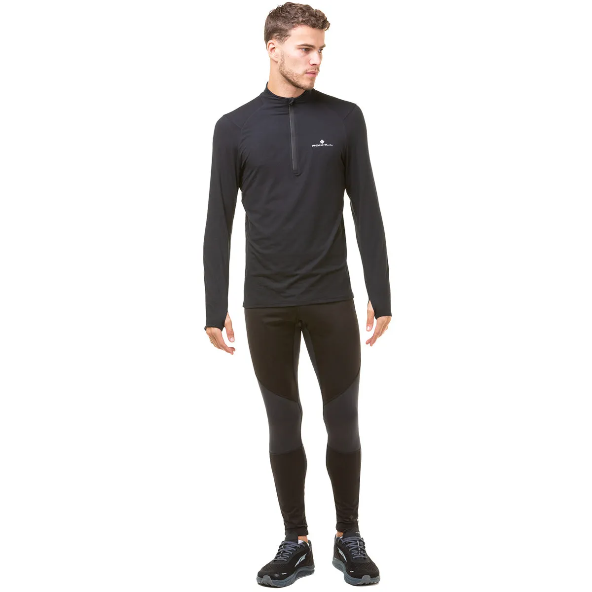 Ronhill Core Thermal 1/2 Zip Mens | Black/bright White