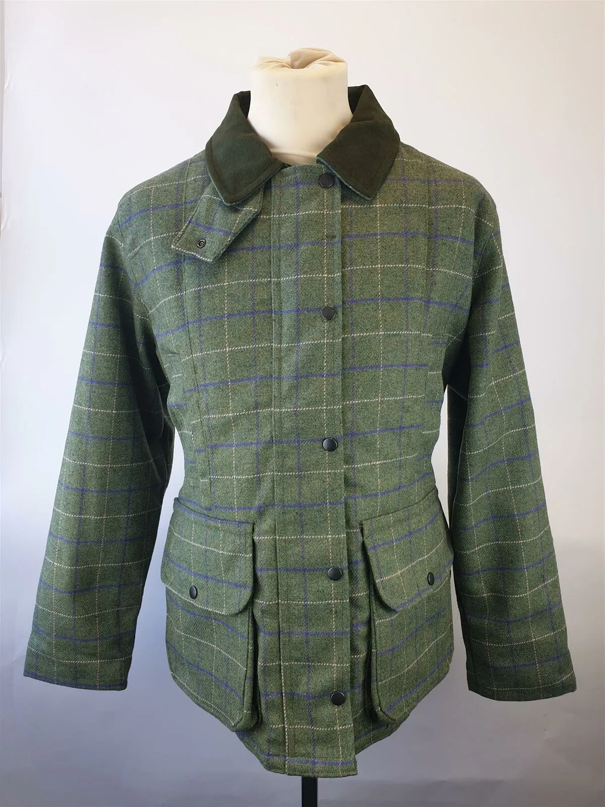 Saddle Womens Waterproof Check Tweed Hunting Shooting Jacket