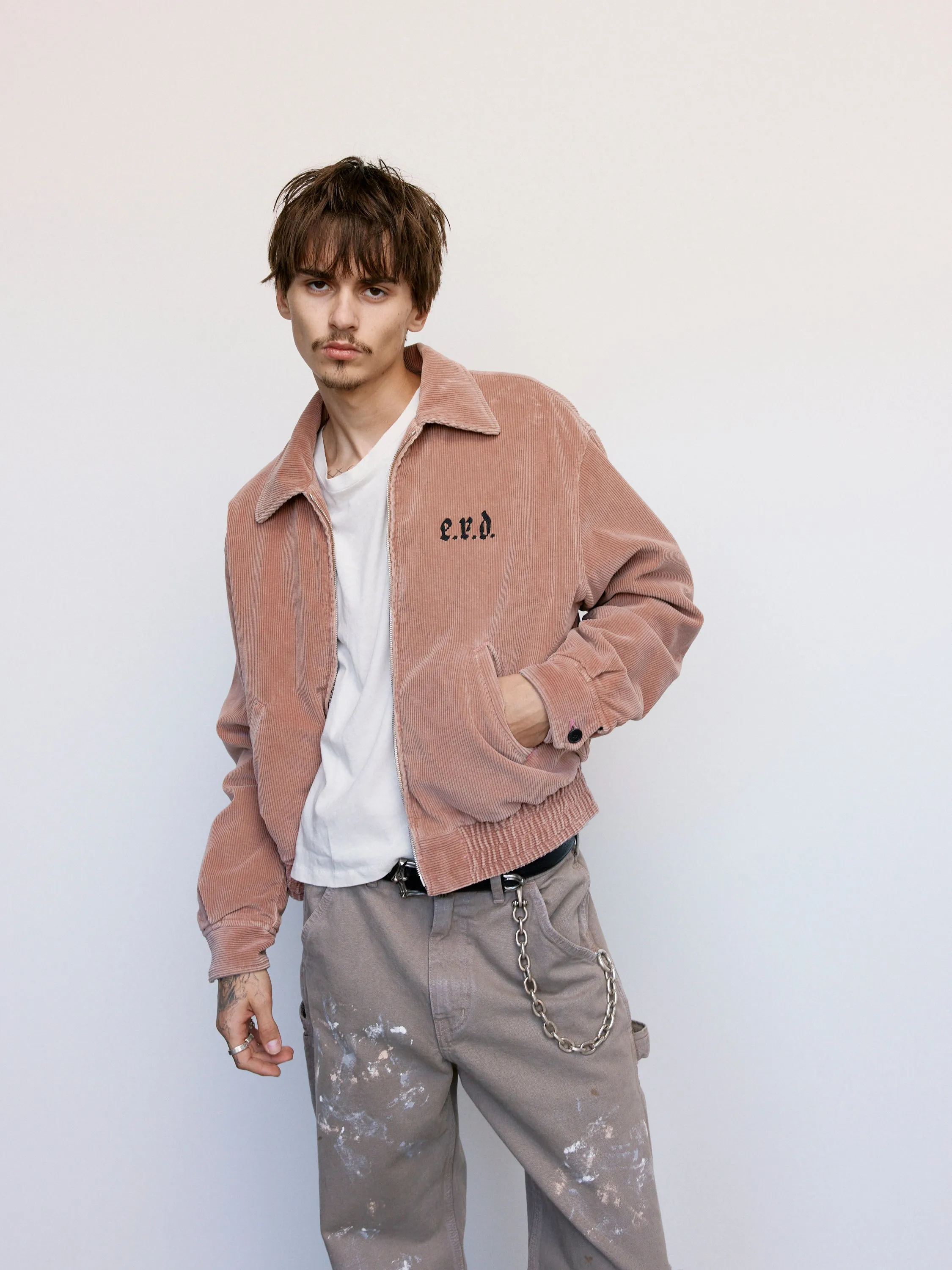 Salmon Corduroy Barbara Jacket