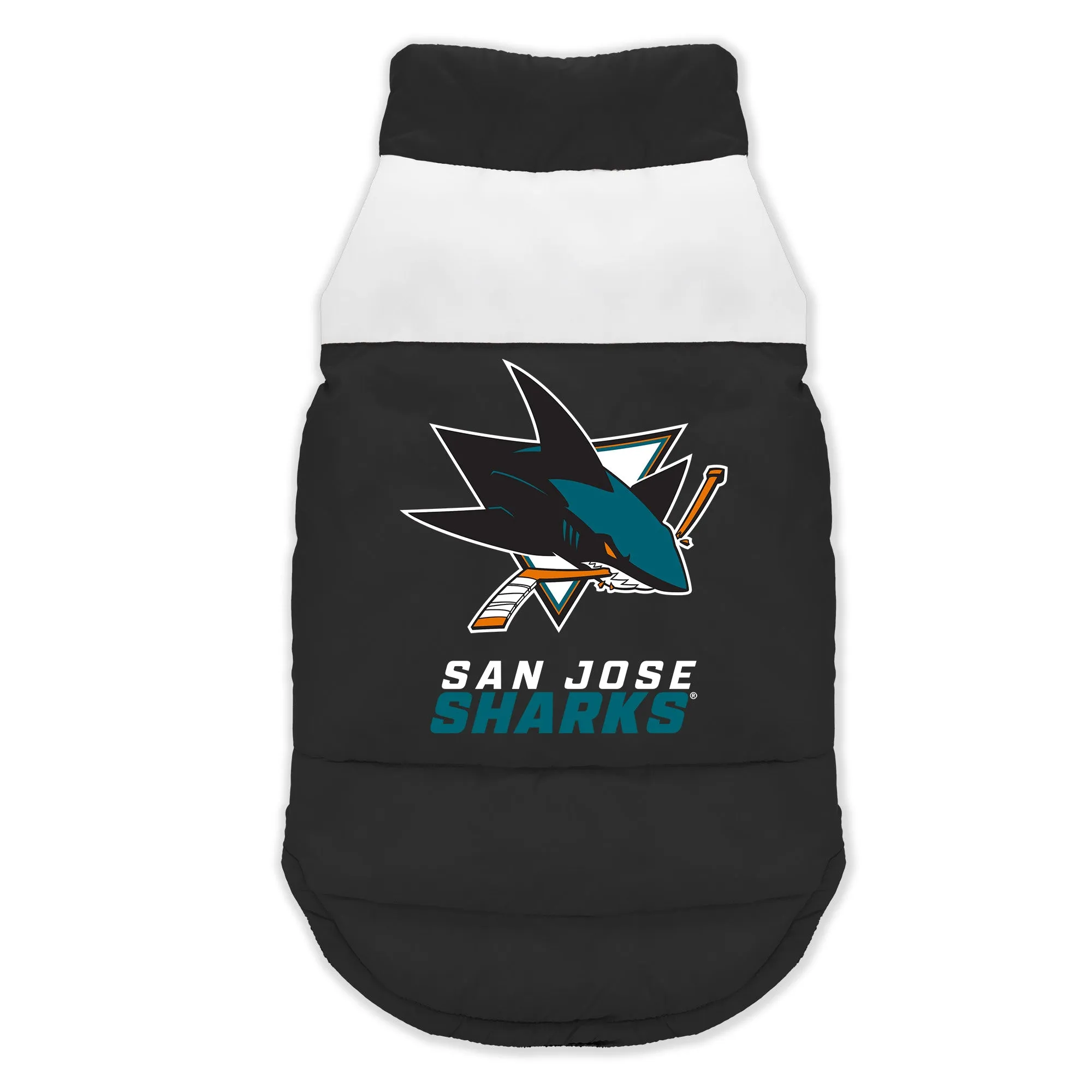 San Jose Sharks Pet Parka Puff Vest