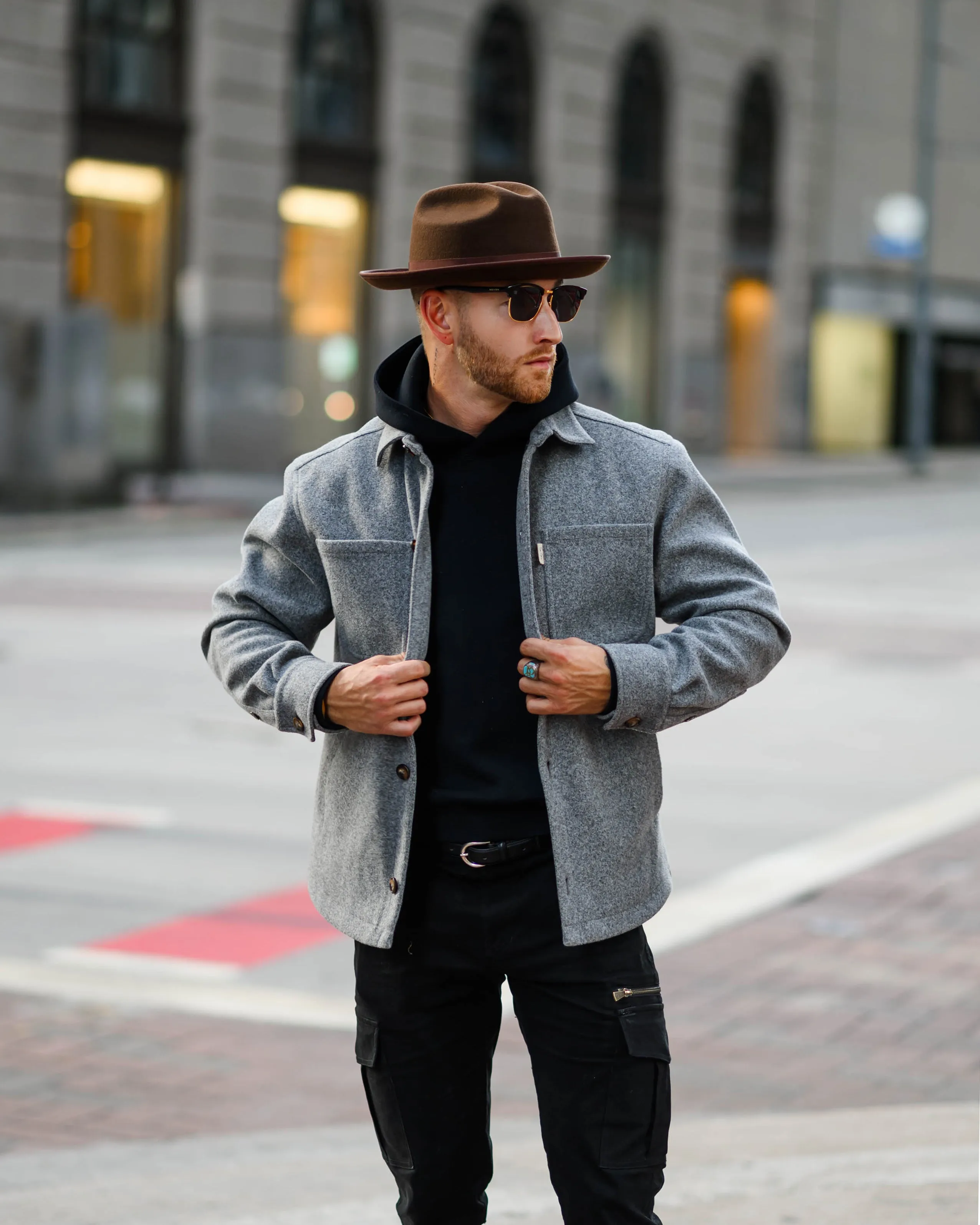 SG Quilted Shirt Jacket - Grey