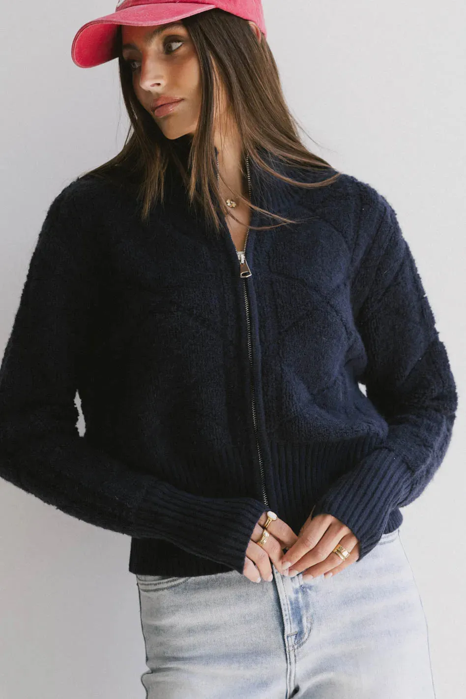 Sheena Quilted Jacket in Navy