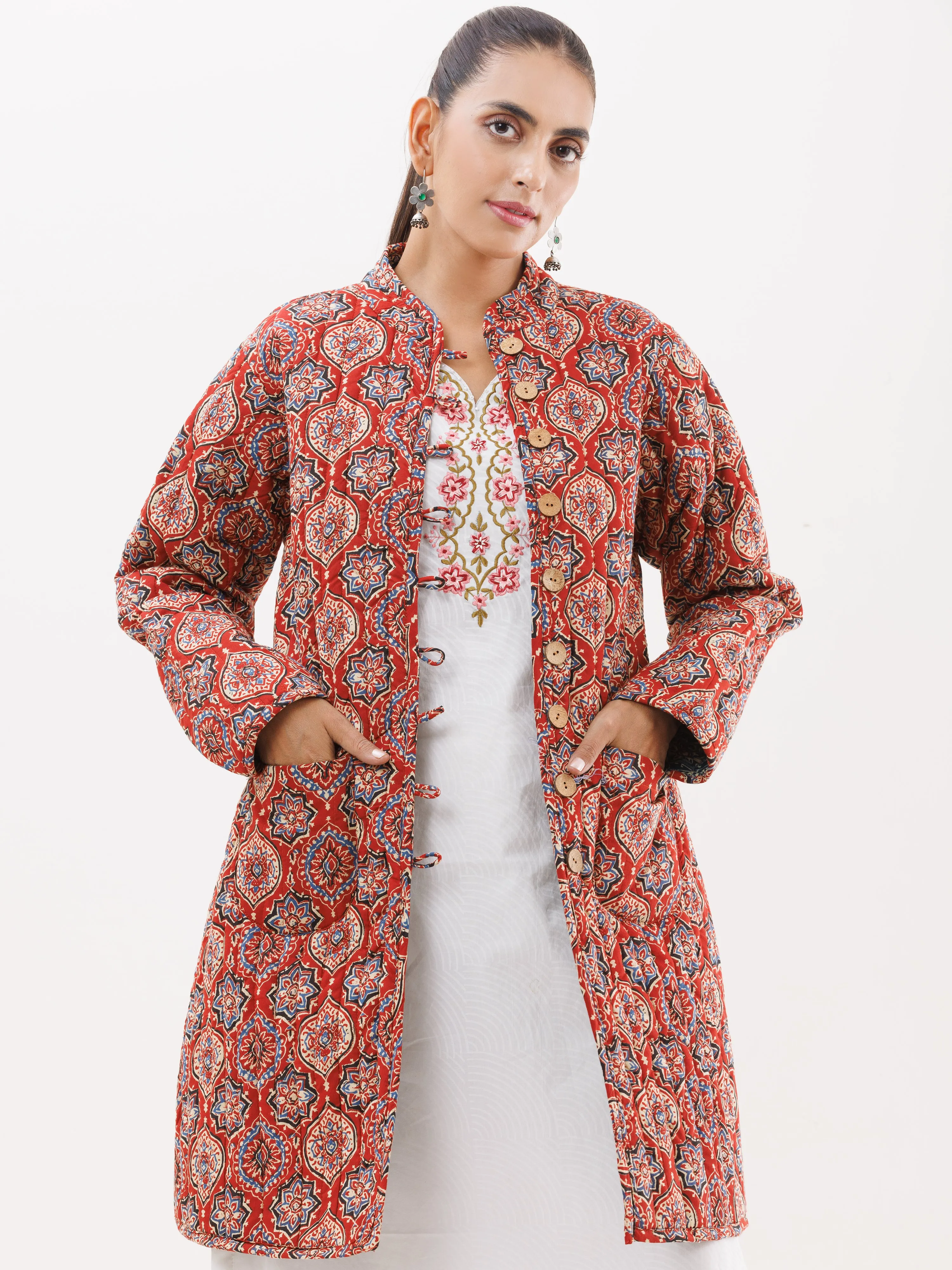 Shishir Reena Ajrakh Quilted Reversible Jacket