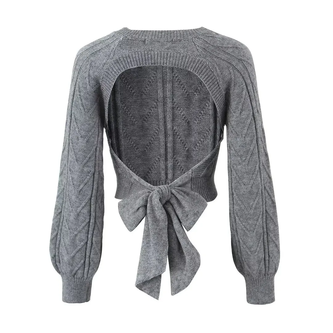 Sienna Backless Tie Sweater