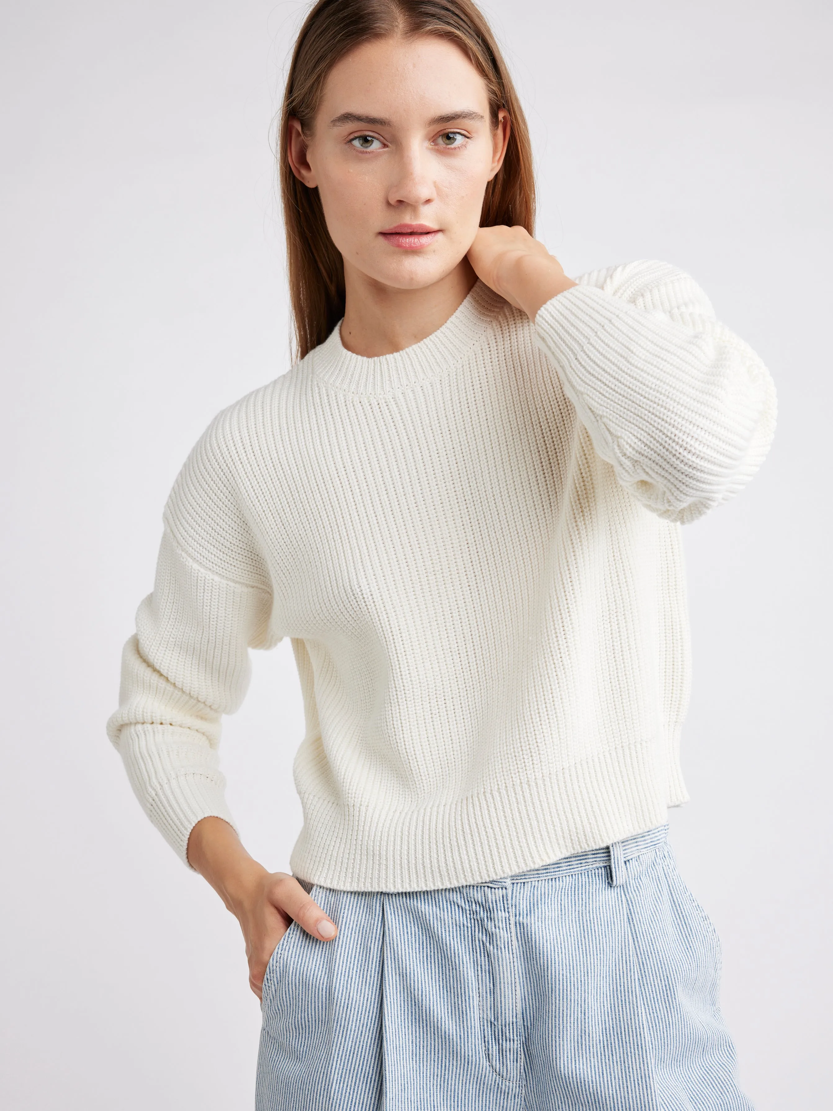 Siobhán Crew L/S Crop Sweater