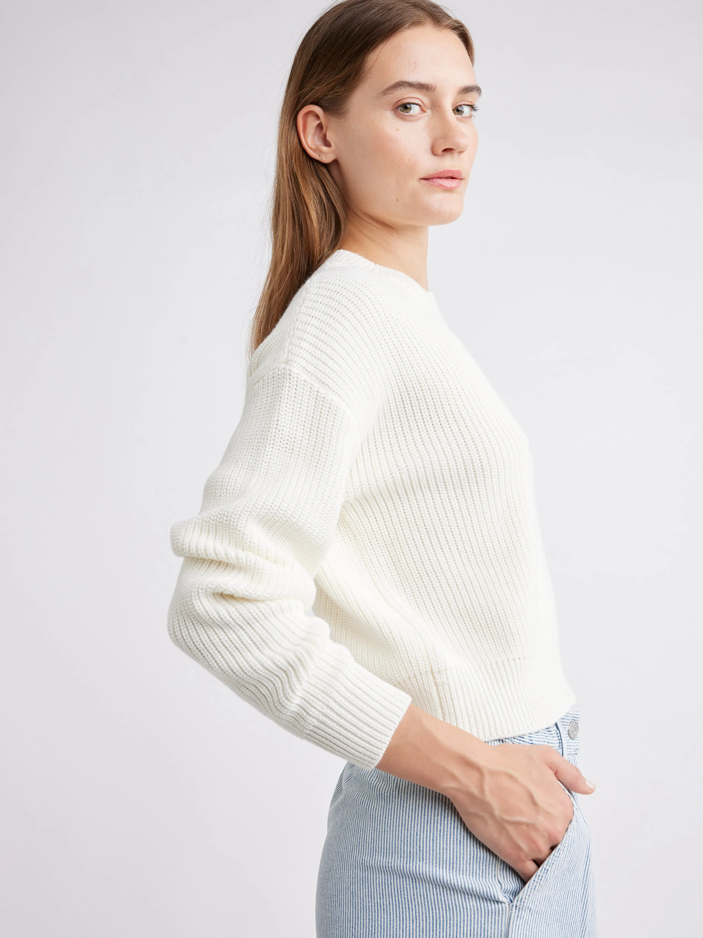 Siobhán Crew L/S Crop Sweater