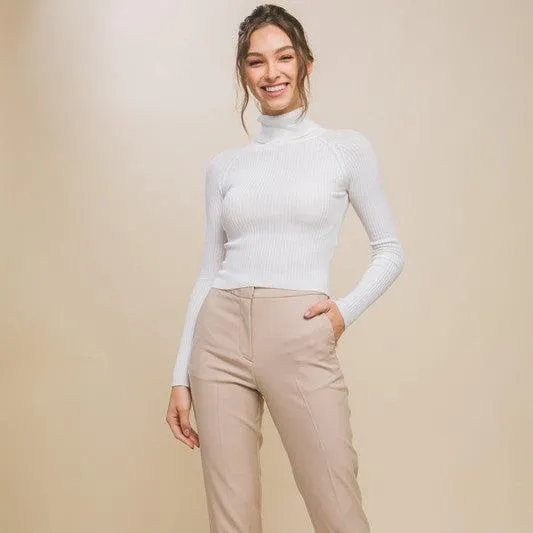 Slimming Crop Turtleneck