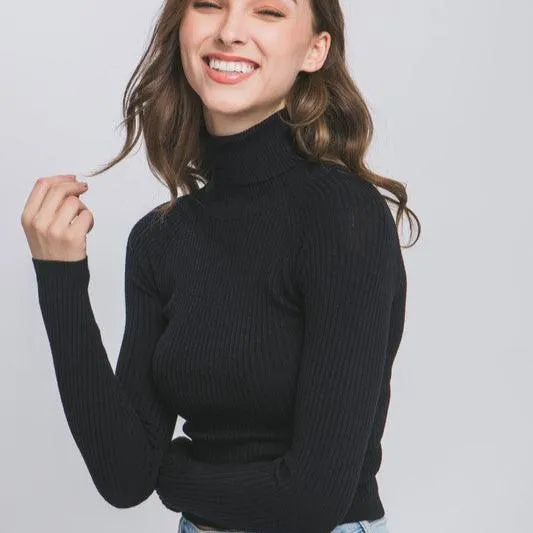 Slimming Crop Turtleneck