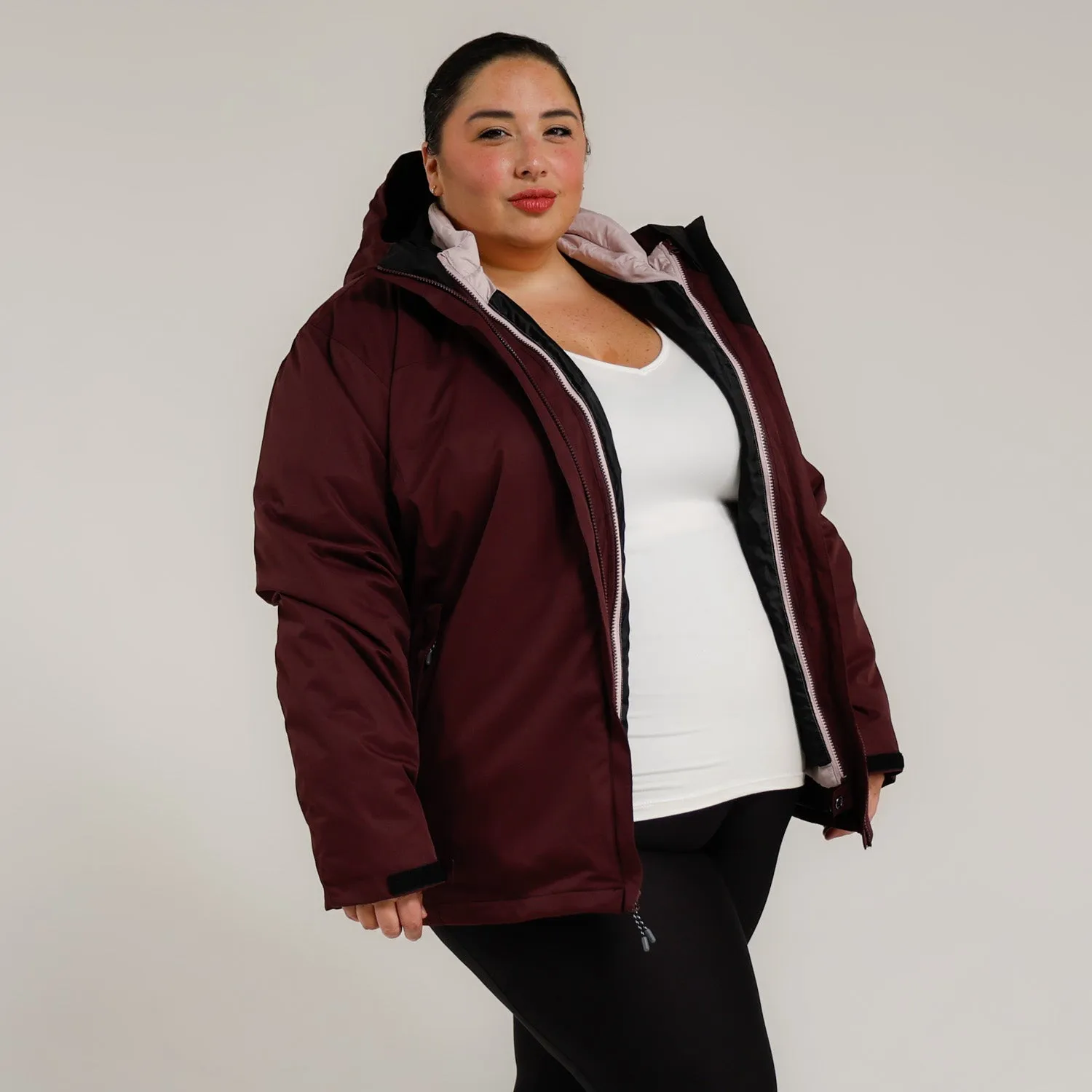 Snow Country Outerwear Women’s Plus Size Alps 3-in-1 Winter Down Alternative Coat 1X - 6X