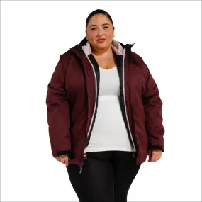 Snow Country Outerwear Women’s Plus Size Alps 3-in-1 Winter Down Alternative Coat 1X - 6X