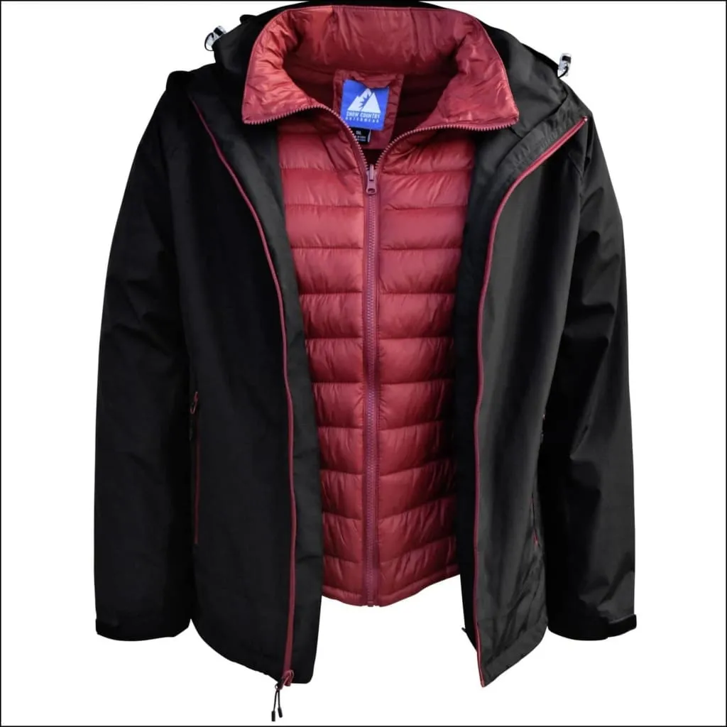 Snow Country Outerwear Women’s Plus Size Alps 3-in-1 Winter Down Alternative Coat 1X - 6X