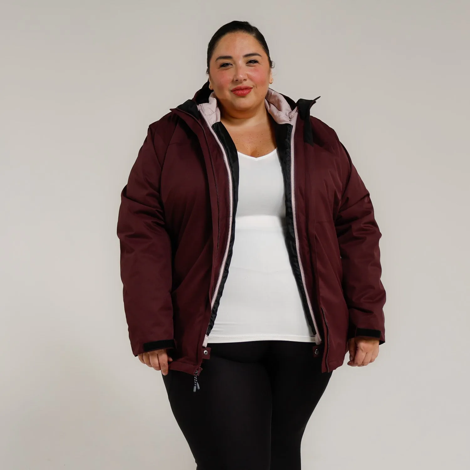 Snow Country Outerwear Women’s Plus Size Alps 3-in-1 Winter Down Alternative Coat 1X - 6X