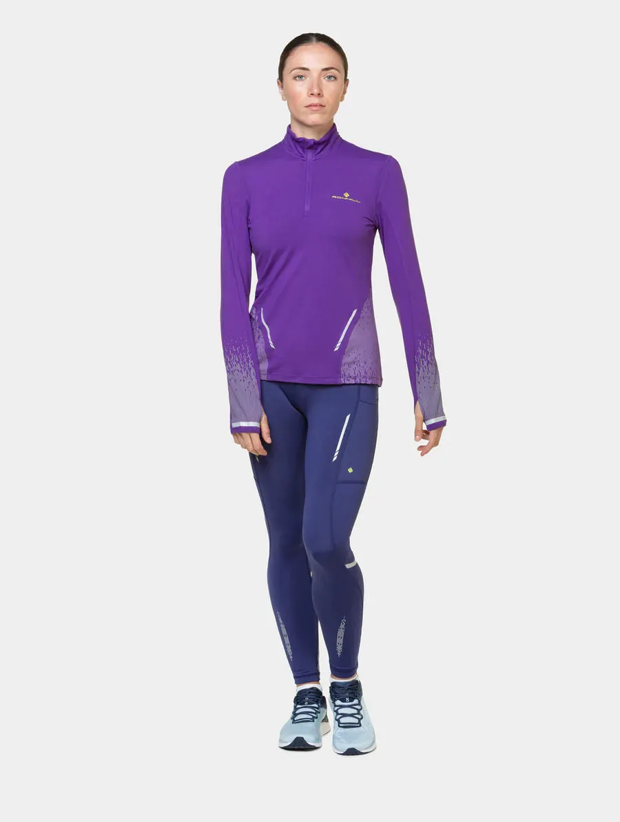 Tech Reflect 1/2 Zip Top Wms | Regal Purple