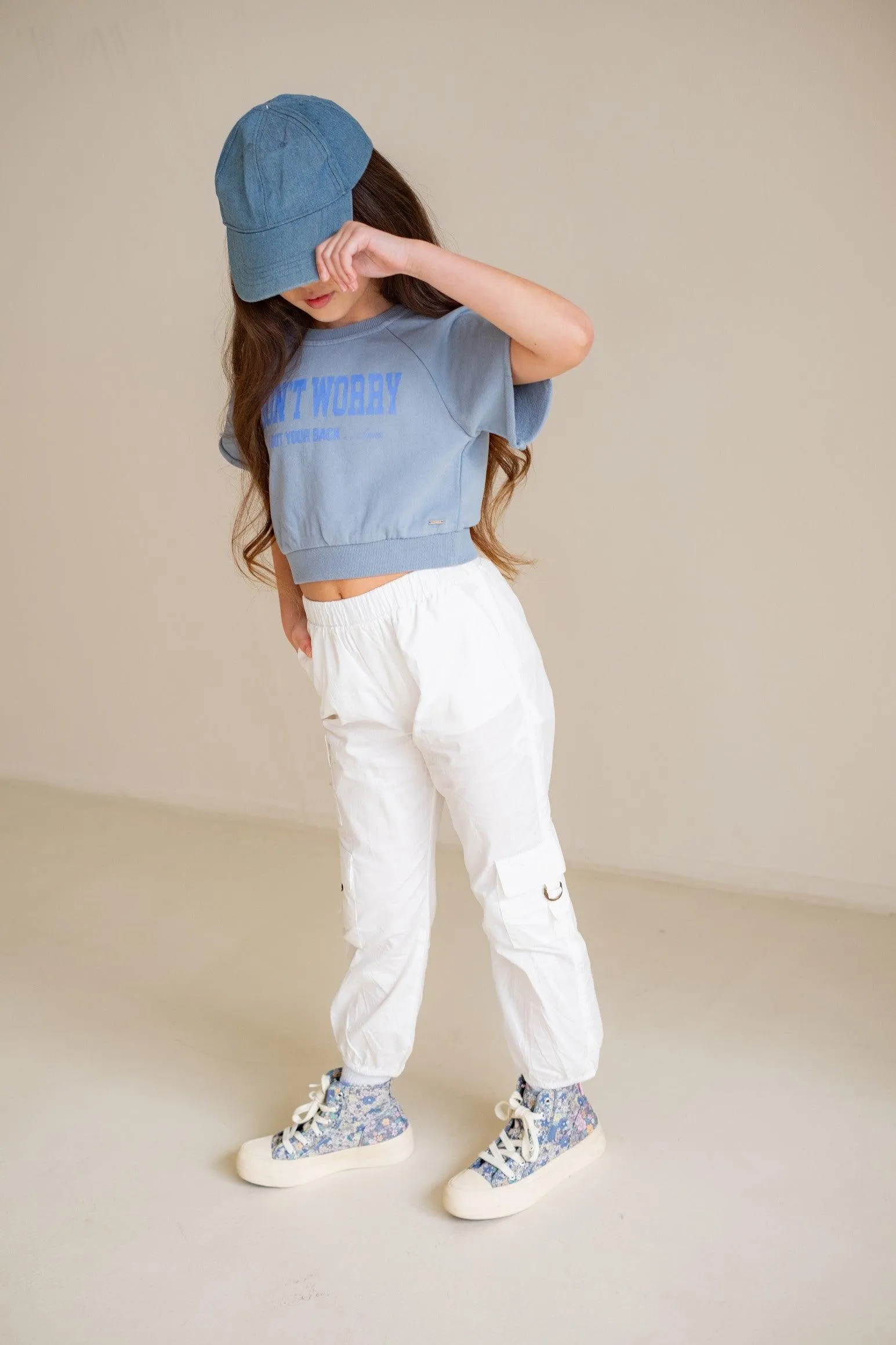 Teen Collab Luna Short Sleeve Sweater Lady Indigo