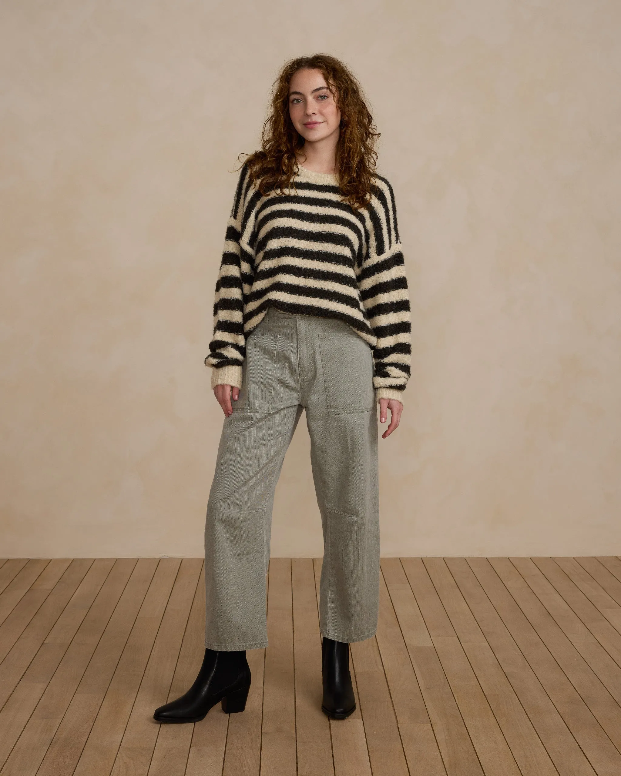 The Aspen Sweater by Rylee   Cru - Fuzzy Stripe