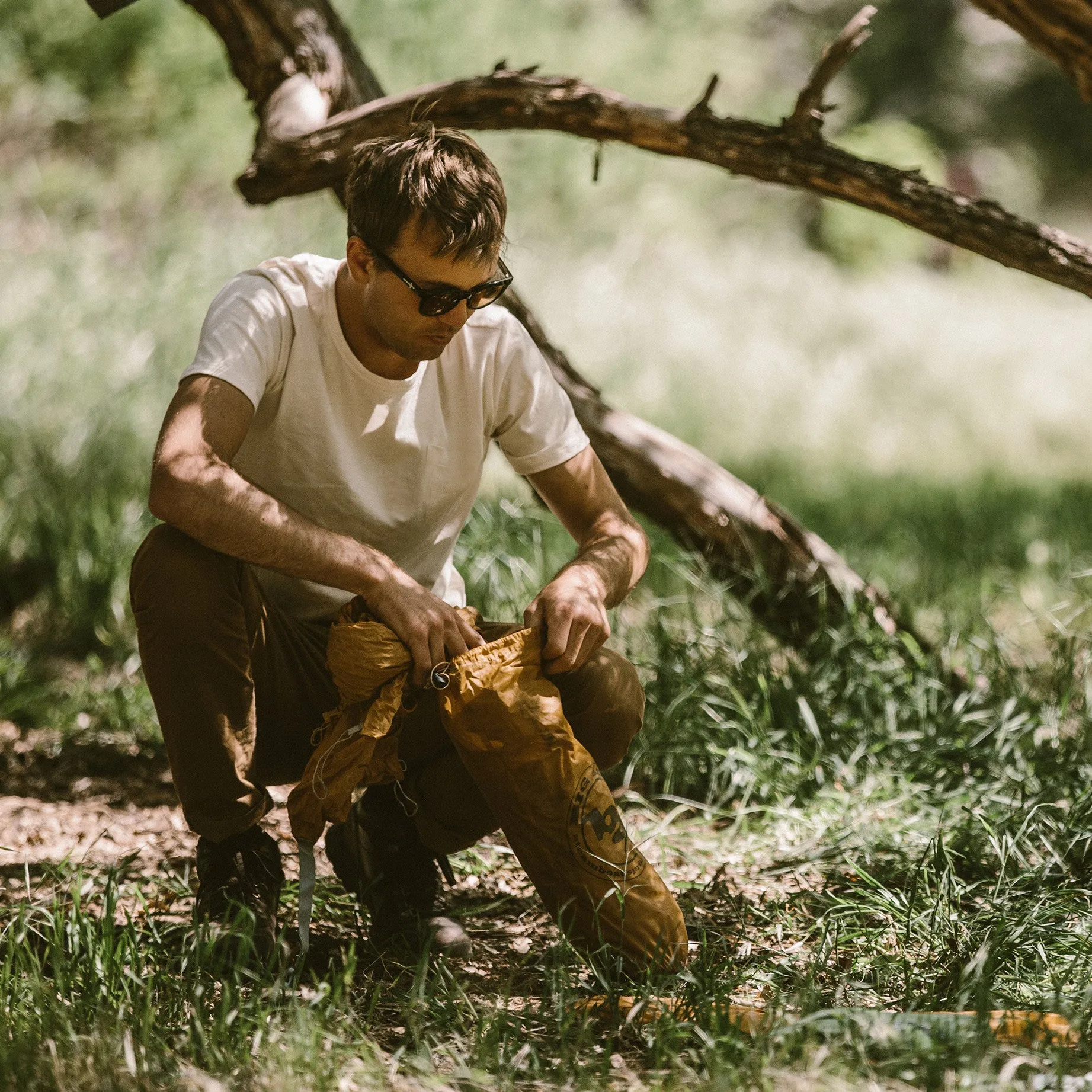 The Crewneck Pocket Tee in Natural Merino