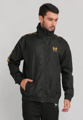 Third Day MOA23 Jaket Sporty Parka Pria Parasit Zigzag Hitam Gold