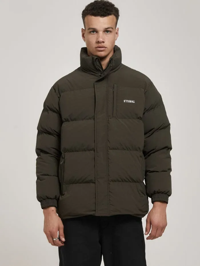 Thrills Union Puff Jacket - Tarmac