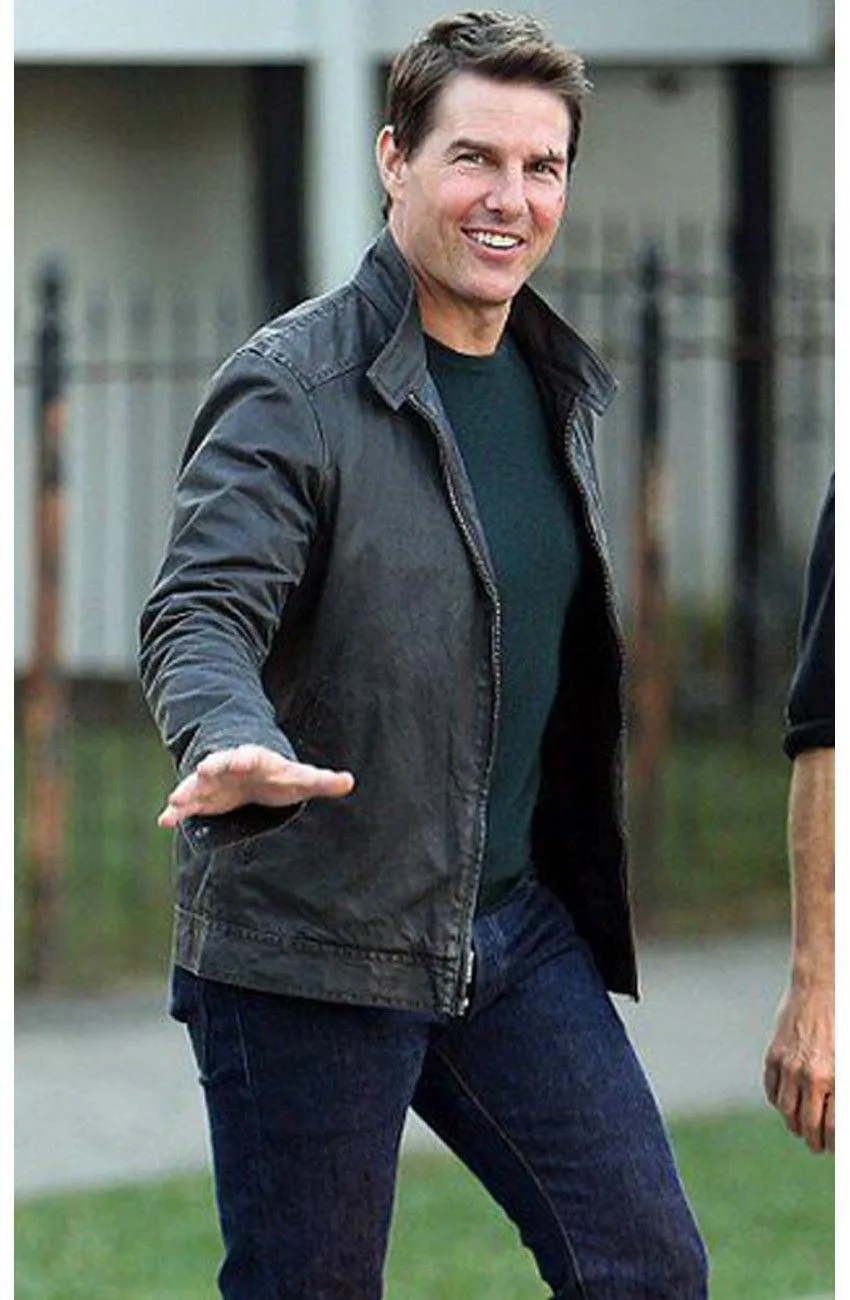 TOM CRUISE JACK REACHER NEVER GO BACK REAL LEATHER JACKET