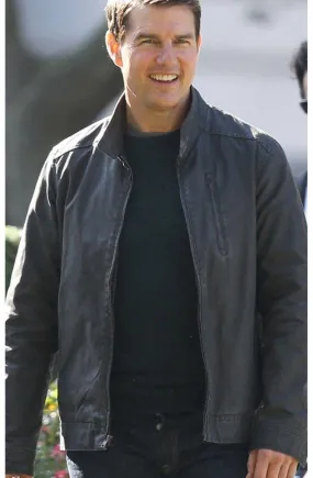 TOM CRUISE JACK REACHER NEVER GO BACK REAL LEATHER JACKET