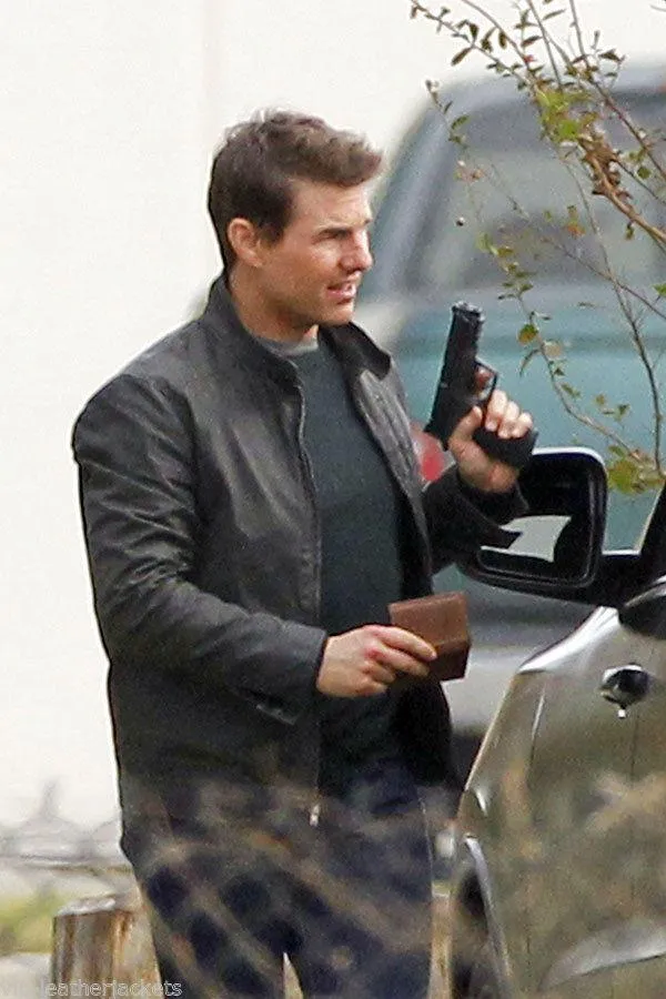 TOM CRUISE JACK REACHER NEVER GO BACK REAL LEATHER JACKET