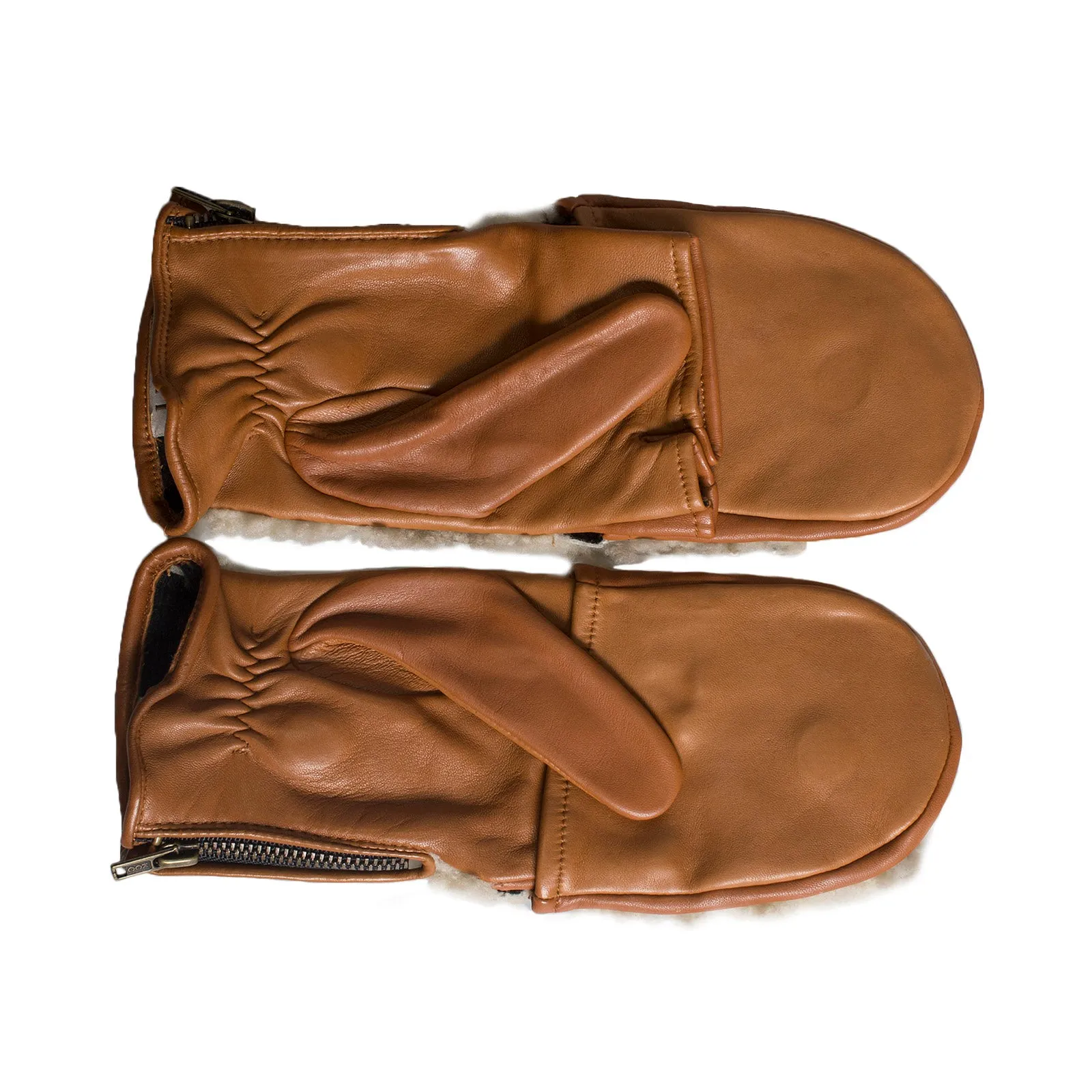 UGG Curly Pile Flip Chestnut Mittens - Women's