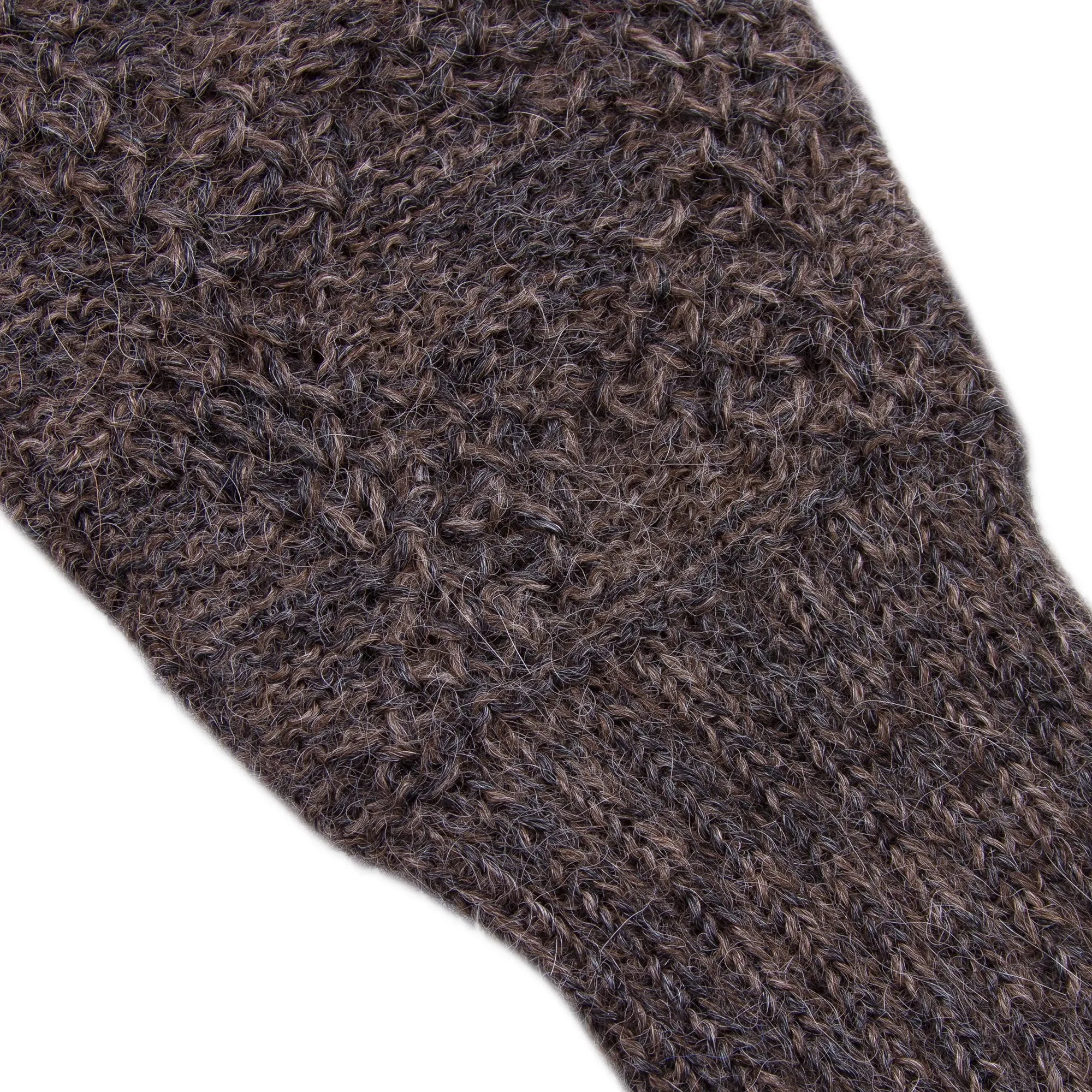 Urubamba Beauty in Graphite 100% Alpaca Fingerless Gloves in Graphite from Peru