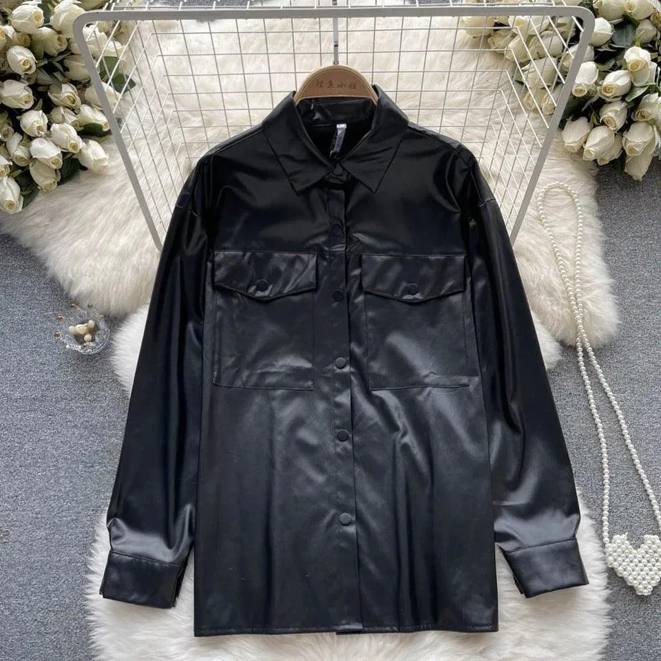 Vintage PU Leather Jacket