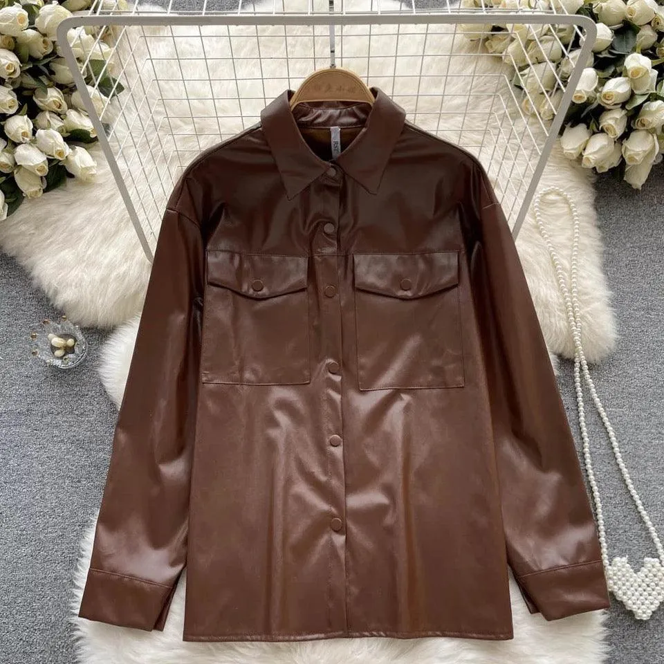 Vintage PU Leather Jacket