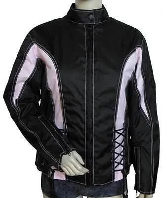 VL1551 Black Ladies Reflective Skull Crystal Jacket with Color Accents