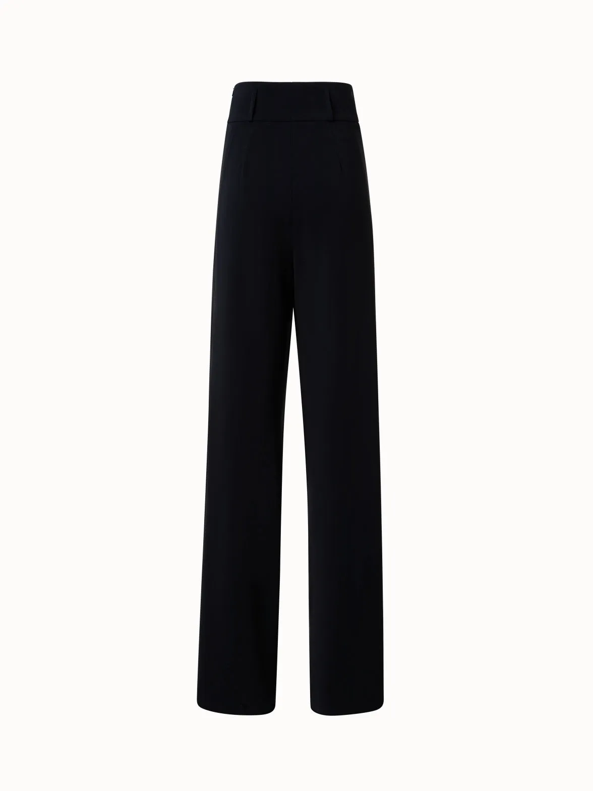 Wide Leg Pant in Wool Gabardine Blend