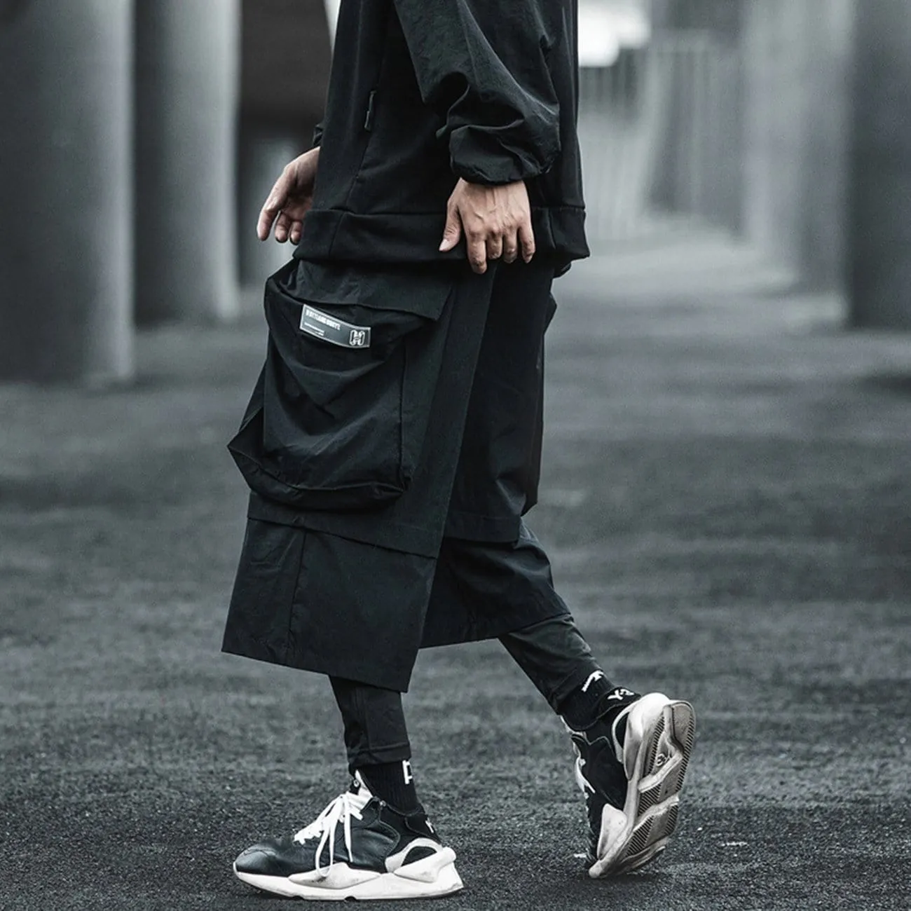 WLS Dark Double Effect Cargo Pants